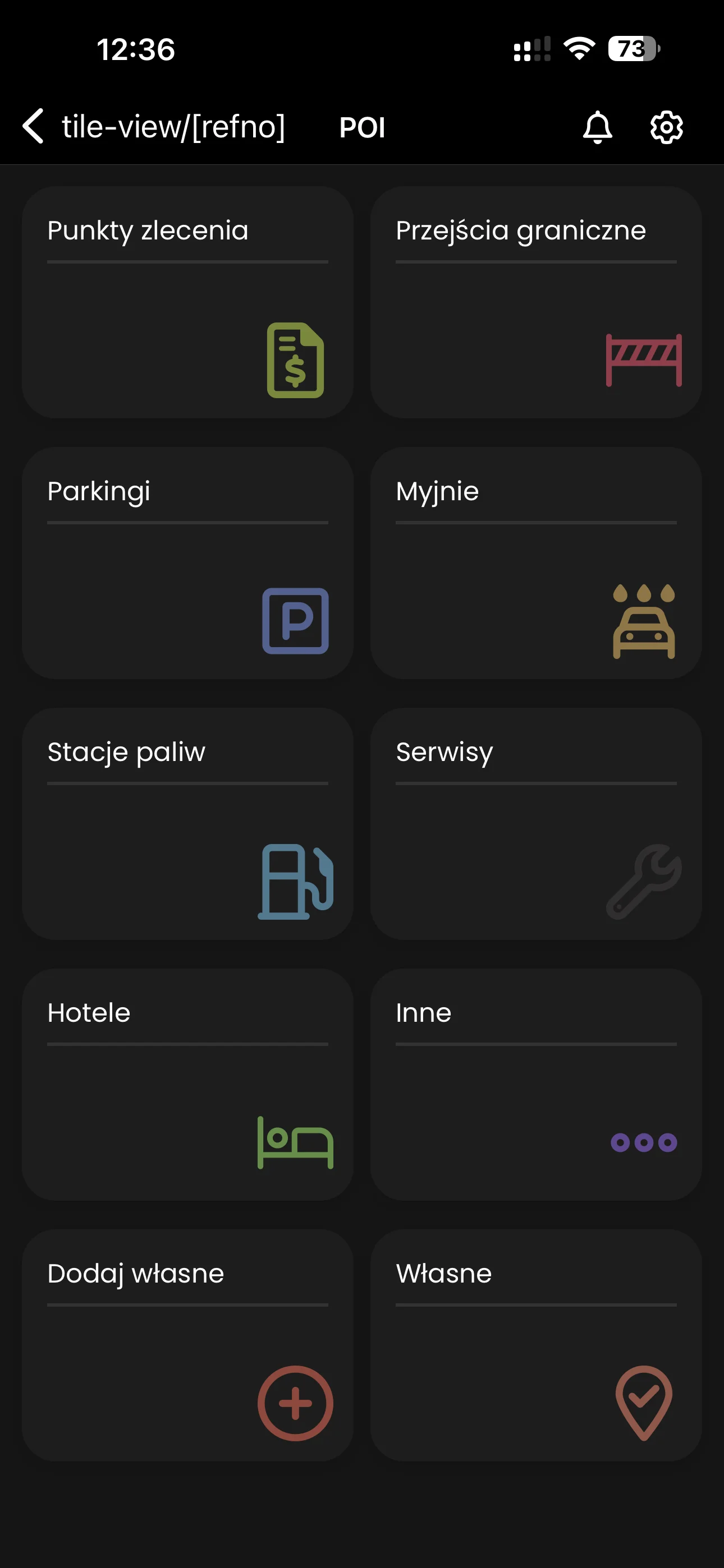 Punkty POI w Linkway TRACKER